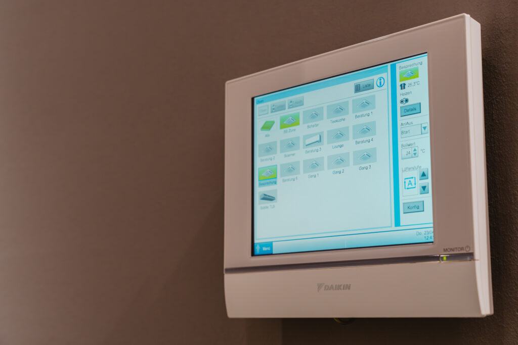 Touchscreen Klimaanlage